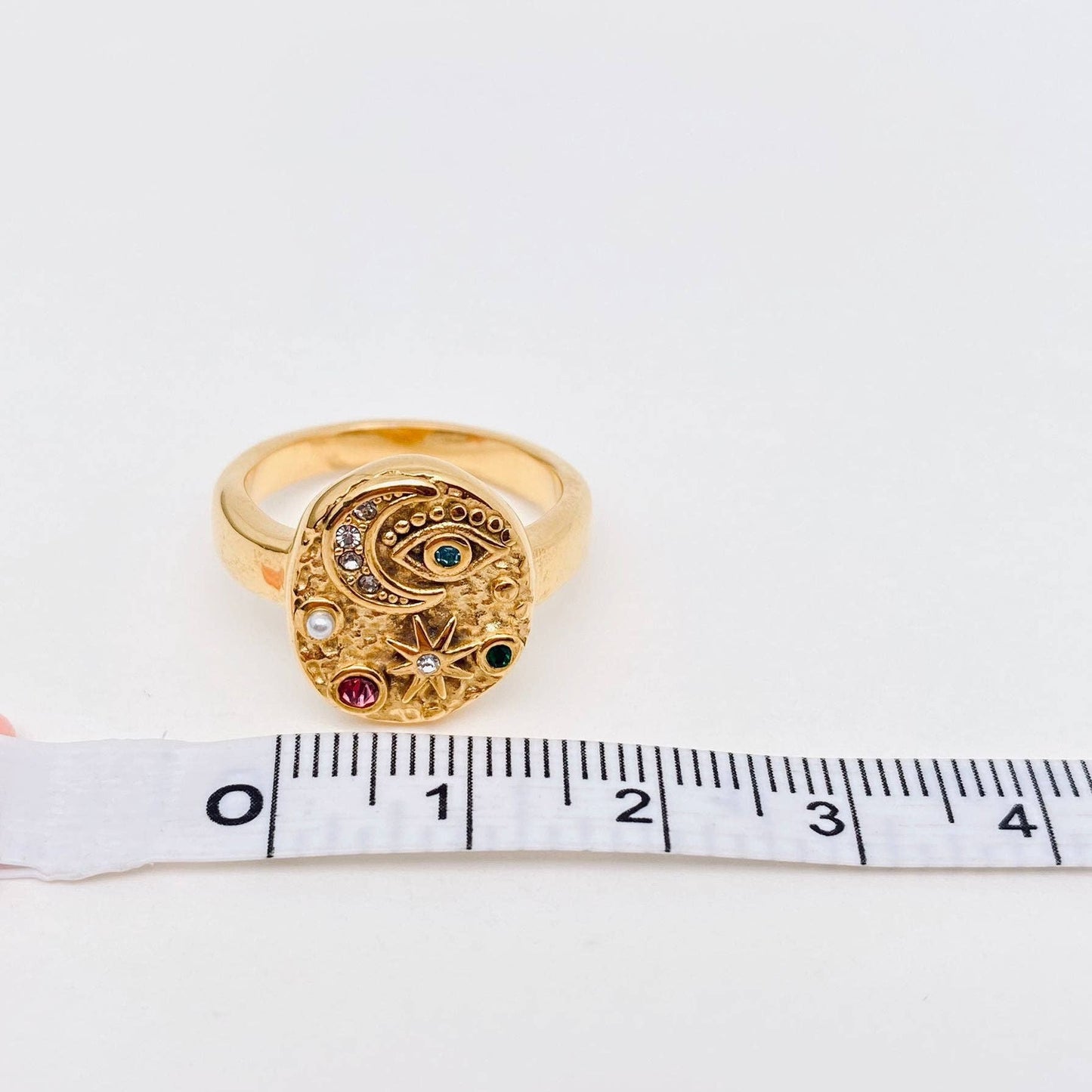 Star Moon Eye Ring