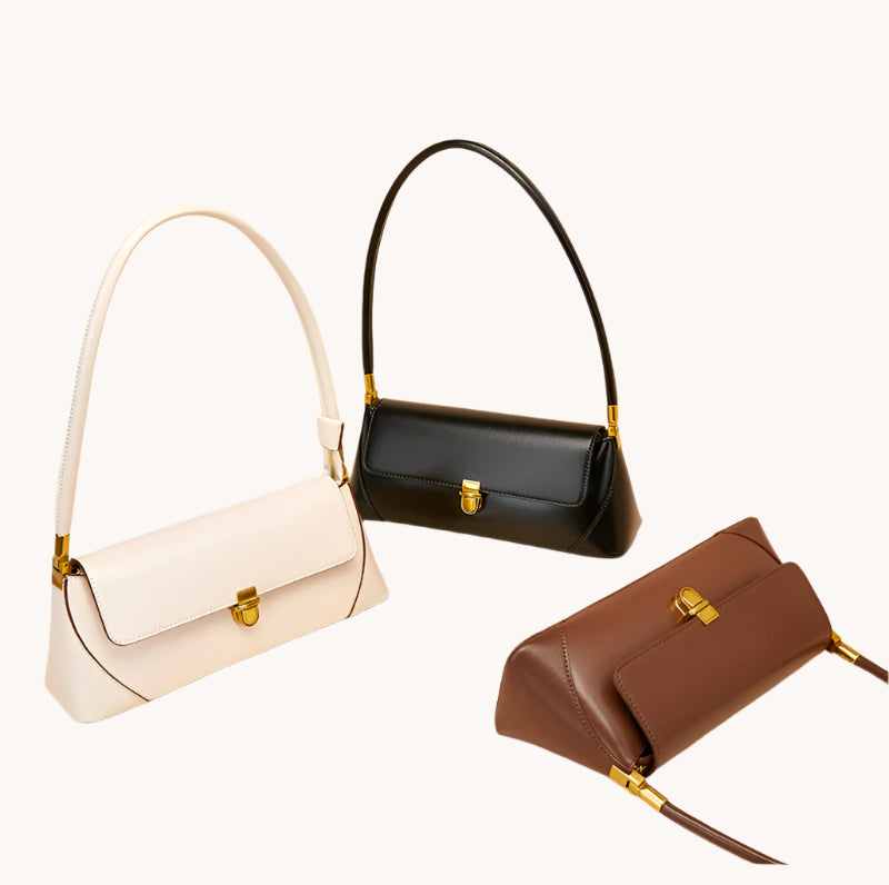 Sienna Luxe Leather Baguette Bag