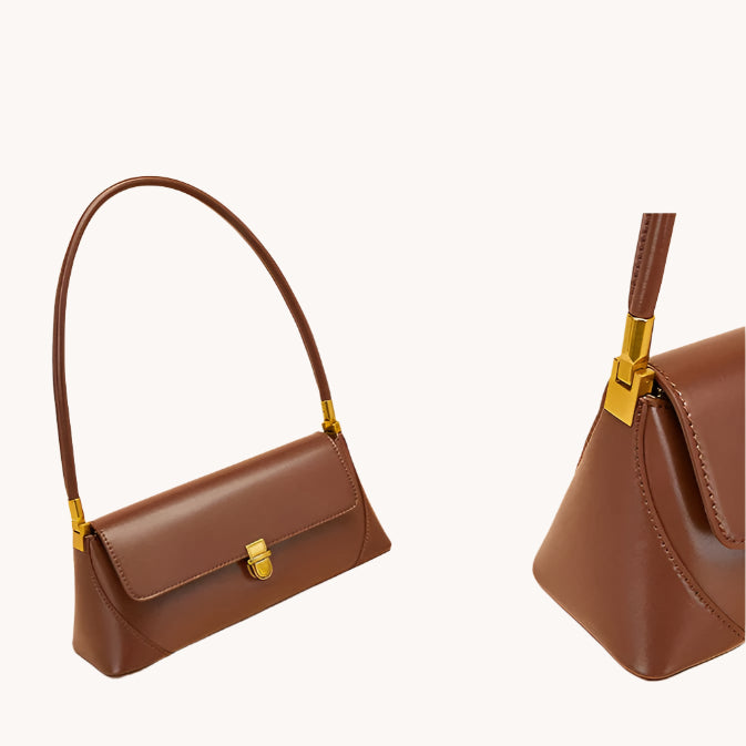 Sienna Luxe Leather Baguette Bag