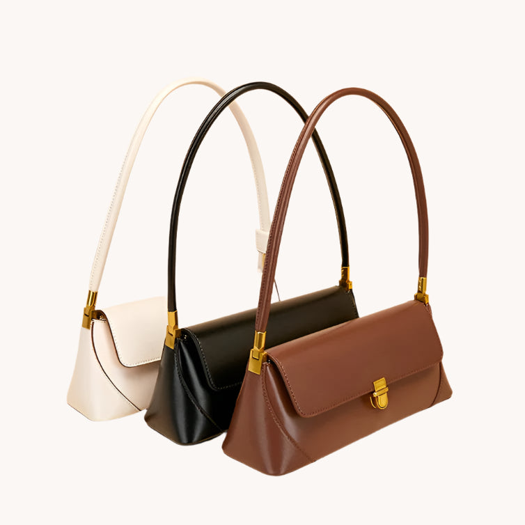 Sienna Luxe Leather Baguette Bag