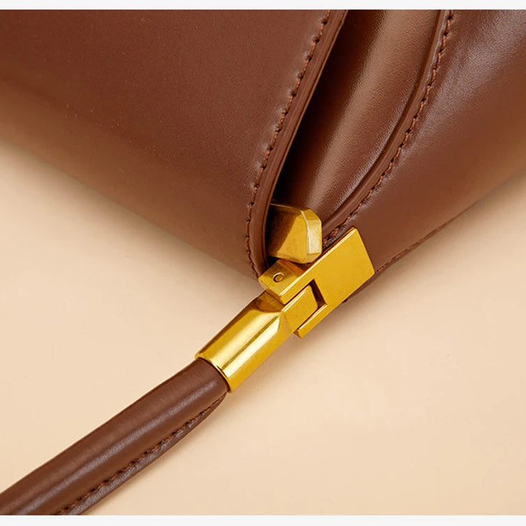 Sienna Luxe Leather Baguette Bag