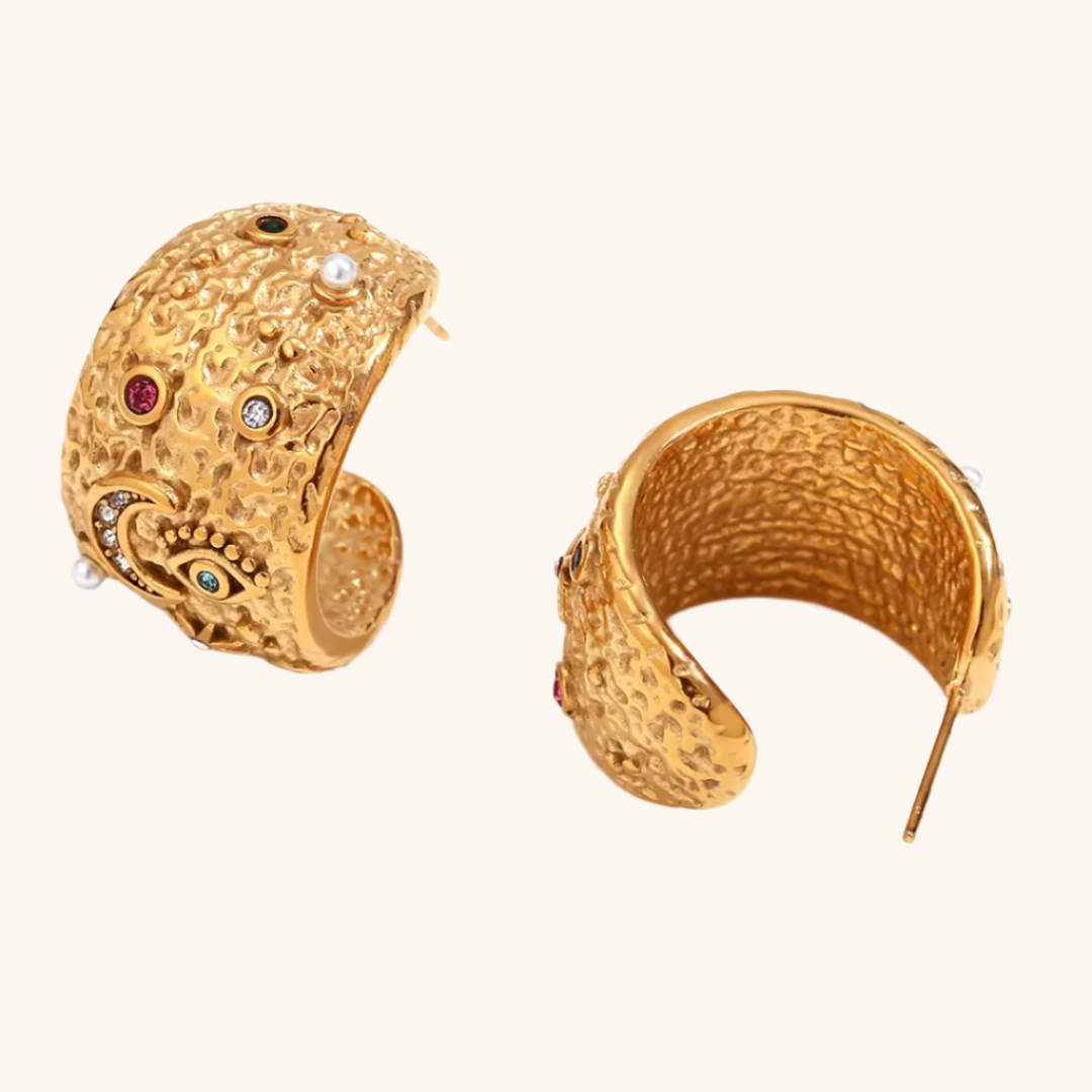 Stellar Eye Earrings 18k Gold