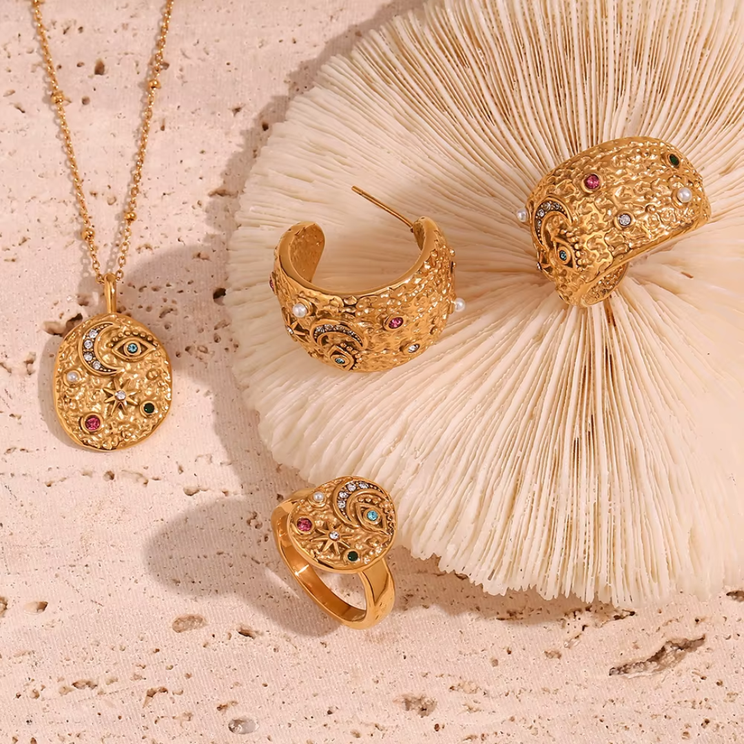 Stellar Eye Earrings 18k Gold