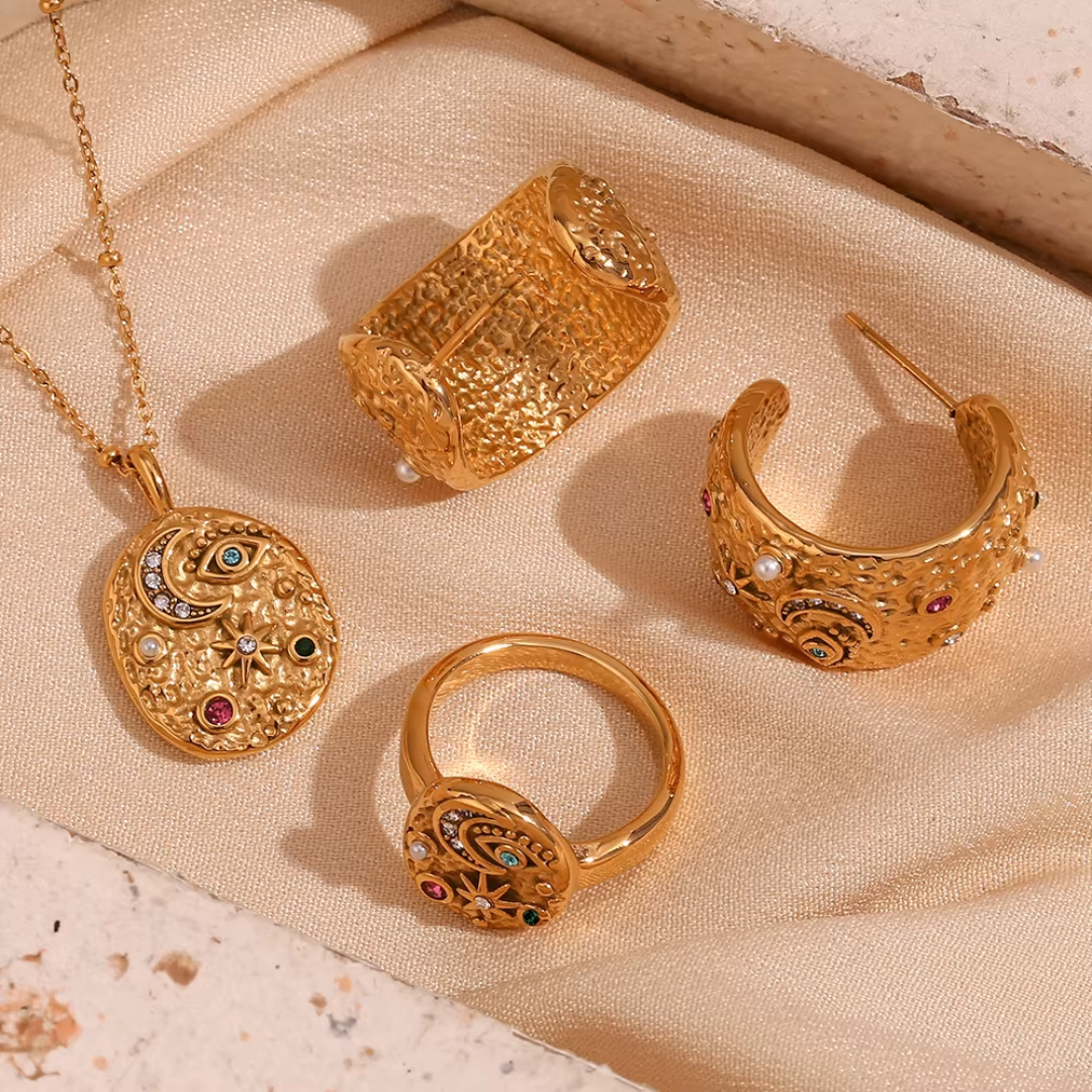 Stellar Eye Earrings 18k Gold