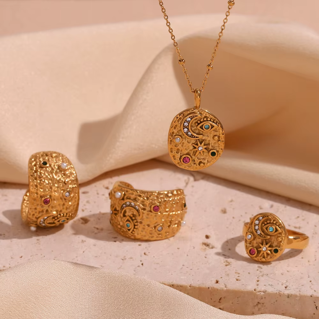 Stellar Eye Earrings 18k Gold