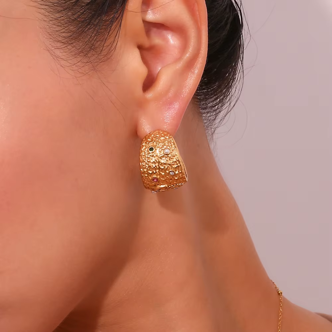 Stellar Eye Earrings 18k Gold