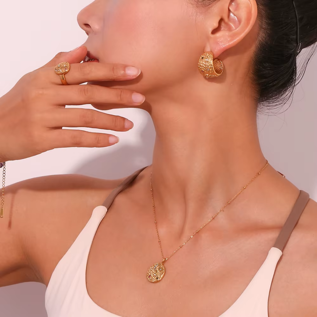 Stellar Eye Earrings 18k Gold