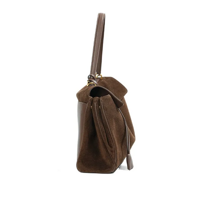 Kelly Suede Leather Handbag