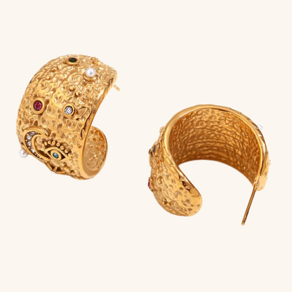 Stellar Eye Earrings 18k Gold