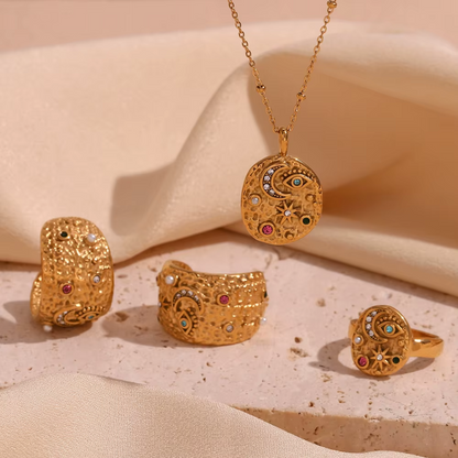Stellar Eye Earrings 18k Gold